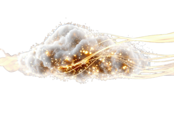 Abstract cloud with golden streams