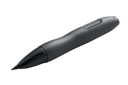 Dark gray stylus, angled view
