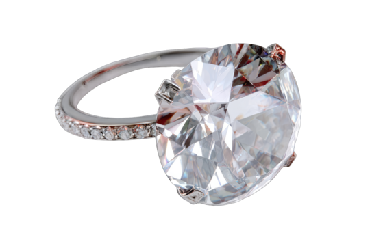 Elegant solitaire diamond ring