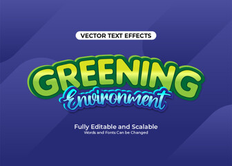 Greening environment text effect
