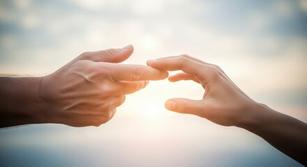 Poignant tableau showcasing the delicate interplay of hands and connection