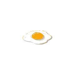 fried egg on a white background