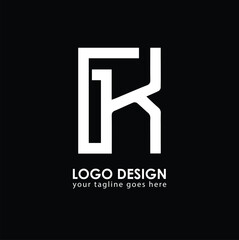 GK GK Logo Design, Creative Minimal Letter GK GK Monogram