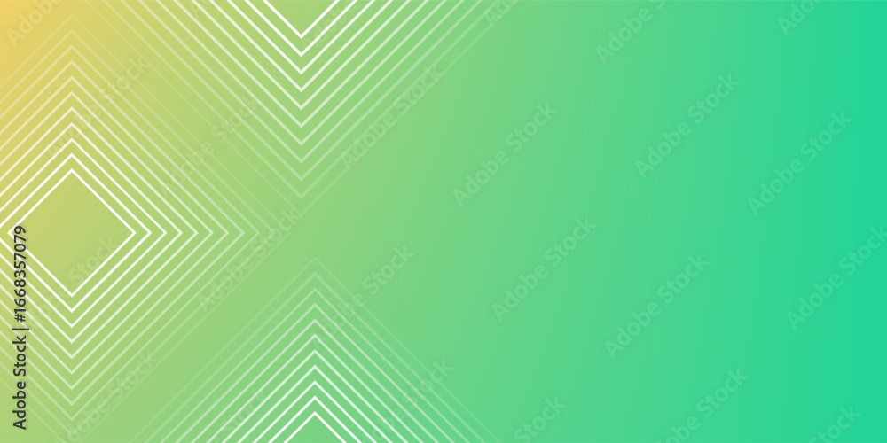 Poster modern abstract background with memphis elements in green and yellow gradients and retro themed for 