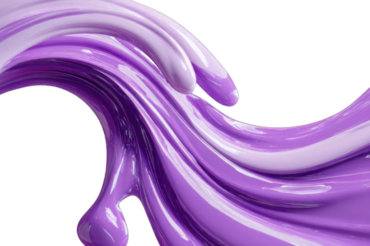 Abstract liquid splash of purple and white