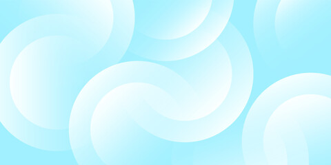 Minimalist banner background, pastel colorful, Light Blue gradations. Circle effect style geometric, abstract background. Vector Illustration