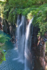 A view of the Manai Waterfall.  Takachiho, Miyazaki Japan

