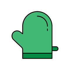 Kitchen Room Lineal Color Icon: Home and Cooking