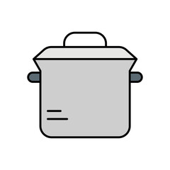  Pot Kitchenware Lineal Color Icon: Cooking and Utensil
