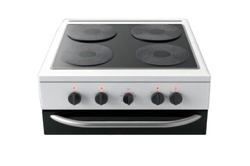 Obraz premium White compact cooker with four hotplates