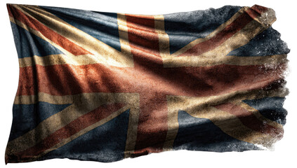 Faded, tattered Union Jack flag