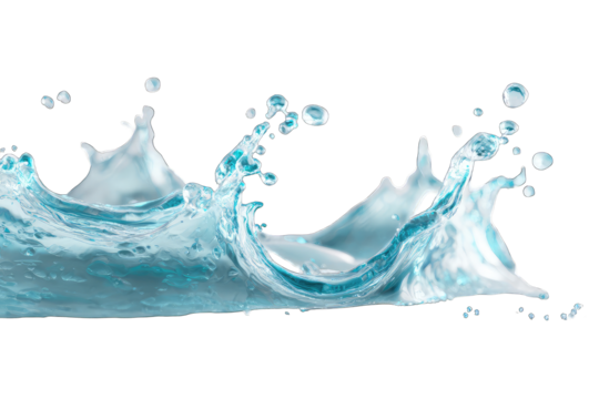 Light teal water splash