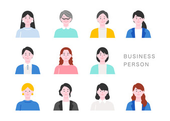 ビジネスパーソンのアイコンセット