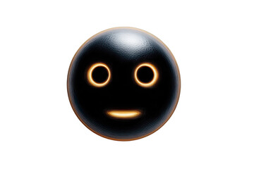 Dark orb face with glowing features