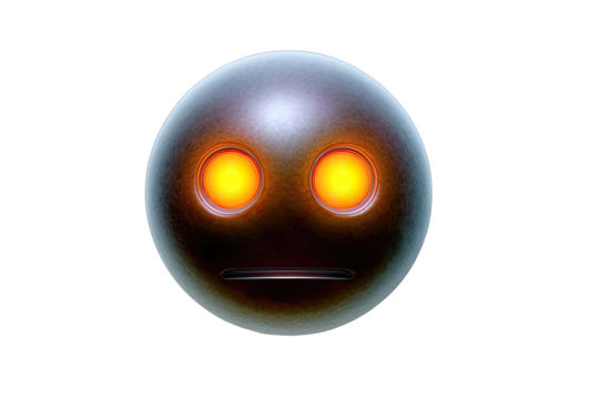 Dark, glowing emoticon face