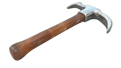 Old, used claw hammer