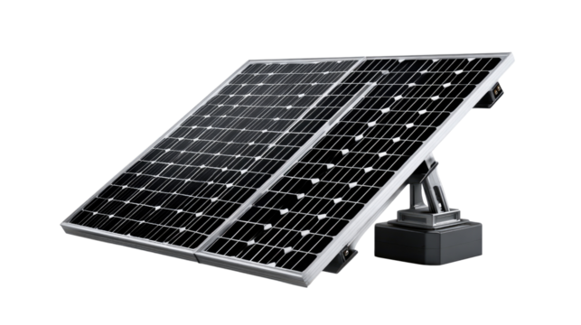 Solar Panel Power: A modern solar panel harvests the sun's energy, embodying sustainable and clean power in this technologically advanced setup.