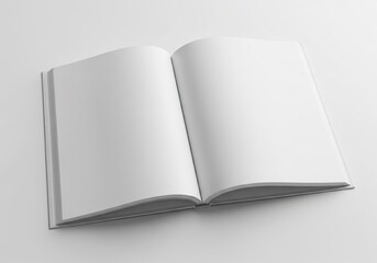 Minimal Open Magazine Mockup with Empty Pages