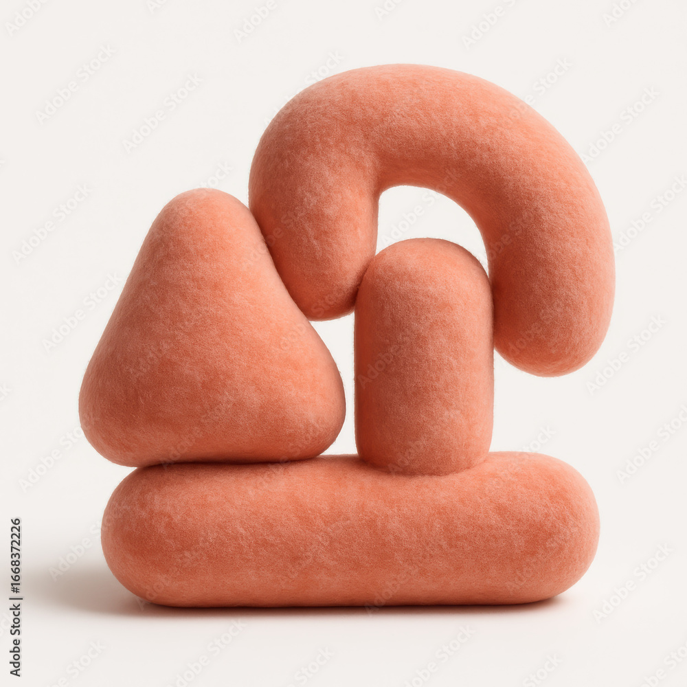 Poster design element with abstract shape radiates softness and comfort inspiring relaxation creativity and