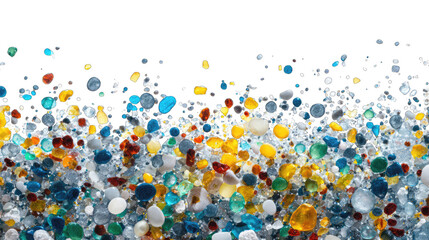 Colorful pebbles cascading down