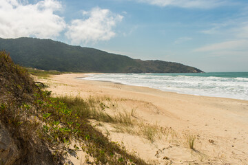 A view of Lagoinha do Leste beach. Isolated beach in the south of Florianopolis island - Brazil