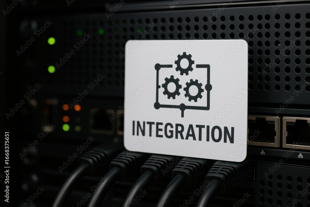 Aufkleber integration concept empowering data system and technology workflow to enhance communication and infr