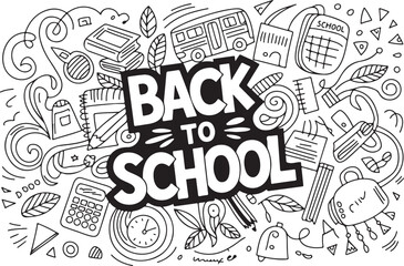 Fototapeta premium Back to School Coloring Pages Vector