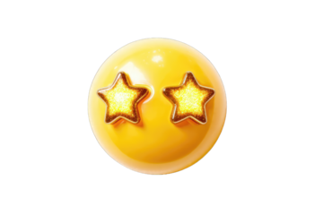 Yellow sphere with two golden stars