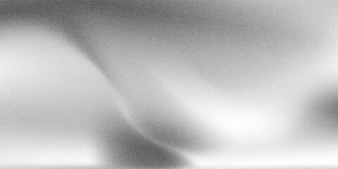 Grainy noise monochrome gradient with liquid flow background. Abstract grey blurry retro grunge overlay pattern wallpaper. Copy space banner with fluid design. Digital illustration