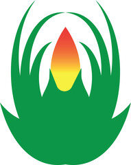 Sacred Lotus Flame Symbol – Spiritual Awakening Vector Design