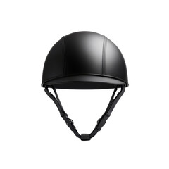 Fototapeta premium Sleek black equestrian helmet with safety straps