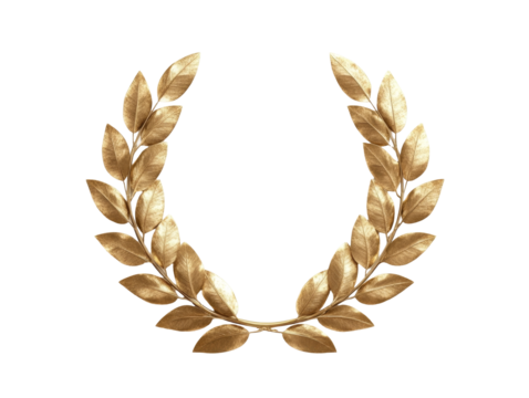 Golden laurel wreath symbolizing victory and honor