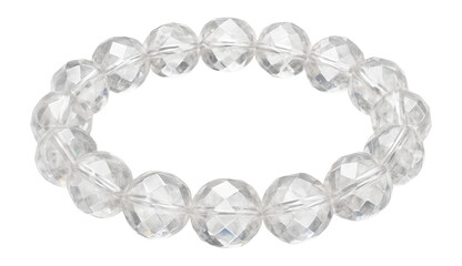 Quartz bracelet with a clear, crystalline structure