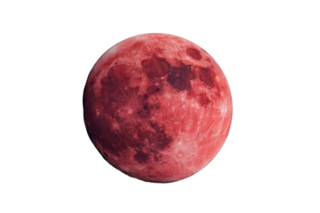 Red moon in dark space