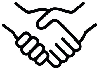 Strong handshake vector: symbol of partnership, collaboration, agreement, unity, and trust