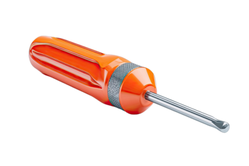 Orange screwdriver on a black background