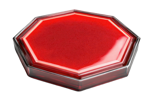 Octagonal red button
