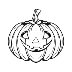 Jack-o'-lantern with a smiling face