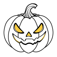 Spooky Jack-o'-Lantern with Glowing Eyes for Halloween