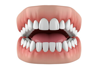 Perfect Healthy Human Teeth and Gums Anatomy 3D Model