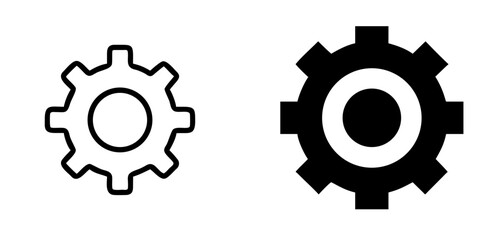 Gear Icon for Technology, Engineering, Settings, Mechanics, and Industry