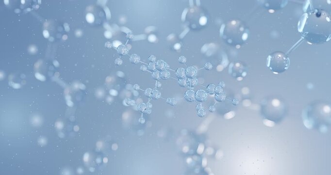 2C-iBu rotating 3D model of phenethylamine, seamless looped video
