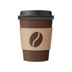 A 3D rendering of a cuffi Transparent background.