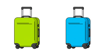 Luggage travel suitcase vacation trip baggage journey adventure wheeled case voyage travelling tourism on transparent background