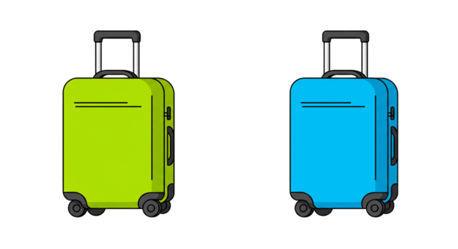 Luggage travel suitcase vacation trip baggage journey adventure wheeled case voyage travelling tourism on transparent background - Powered by Adobe