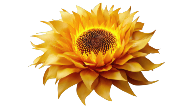A vibrant, detailed illustration of a sunflower