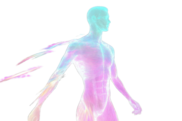 Abstract human figure, vibrant colors
