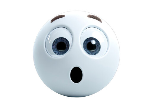 3D surprised emoticon (2) - Powered by Adobe