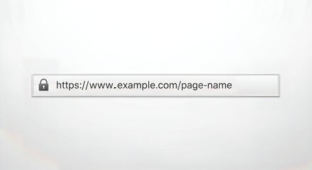 Secure URL Address Bar. Ai generation