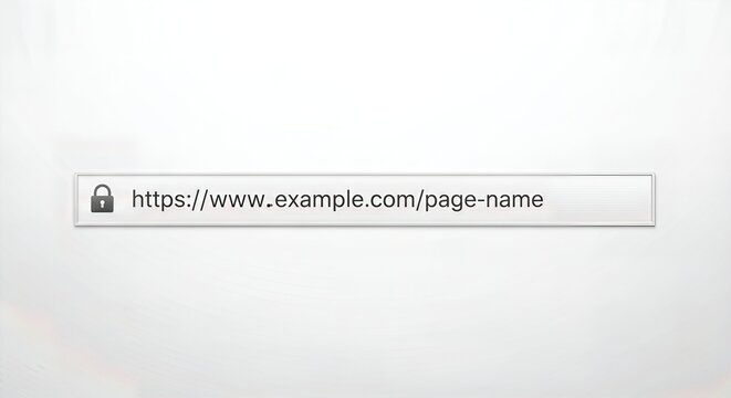 Secure URL Address Bar. Ai generation